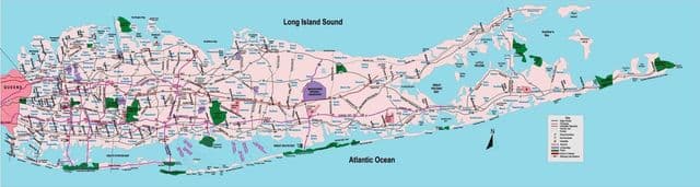 Long Island stadsplattegrond