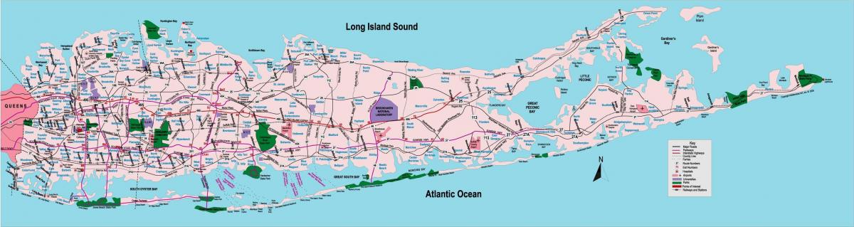 Long Island stadsplattegrond