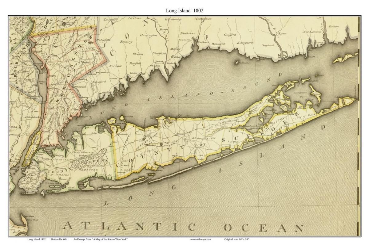 Long Island historische kaart